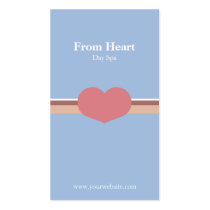 FROM HEART DAY SPA HEART AND STRIPES business cards