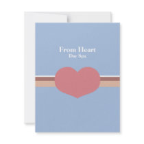 FROM HEART DAY SPA HEART AND STRIPES invitations