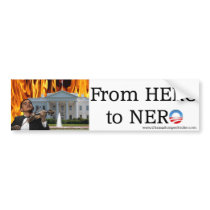 'From Hero to Nero' Bumper Sticker bumper stickers