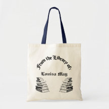 From Library of Custom Canvas Tote Book Bag