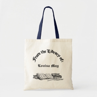 From Library of Old Books Custom Canvas Book Bag