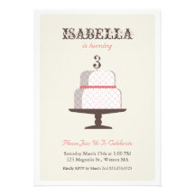 From Lucy: LITTLE LADY CAKE | birthday invite