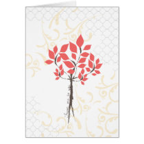 "From Me to You" {Pink Leaf Tree} Greeting Card cards
