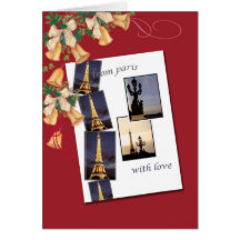From Paris with love christmas greetings Greeting Card