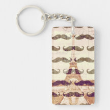 From Paris with mustache Acrylic Keychains