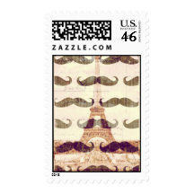 From Paris with mustache Stamps
