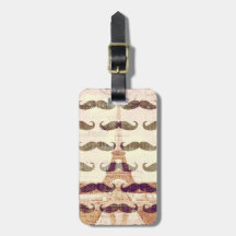 From Paris with mustache Tags For Bags