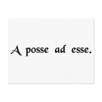 From possibility to actuality postcards