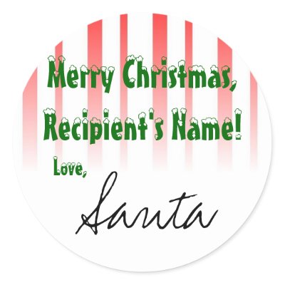 From 'Santa' gift tag Stickers