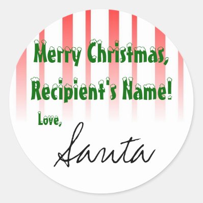 From 'Santa' gift tag Stickers