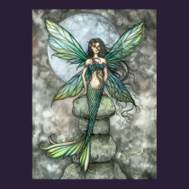 From Sea to Sky Mermaid Fairy Art Poster Print posters