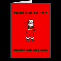 From Son To Dad Christmas Cards cards
