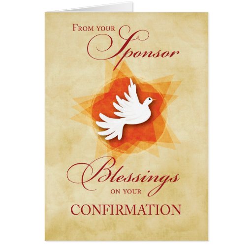 From Sponsor, Confirmation Congratulations Dove Card Zazzle