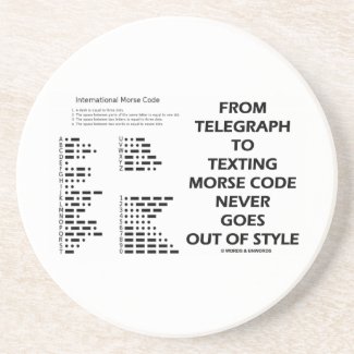 From Telegraph To Texting Morse Code Never Style Beverage Coasters
