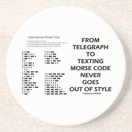 From Telegraph To Texting Morse Code Never Style Beverage Coasters