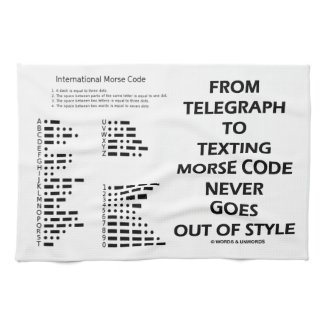 From Telegraph To Texting Morse Code Never Style Kitchen Towels
