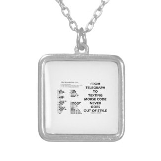 From Telegraph To Texting Morse Code Never Style Pendant