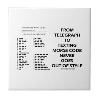From Telegraph To Texting Morse Code Never Style Ceramic Tile
