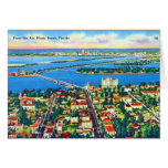 From the Air Miami Beach & Biscayne Bay, Florida Greeting Cards