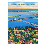 From the Air Miami Beach & Biscayne Bay, Florida Card