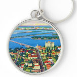 From the Air Miami Beach &amp; Biscayne Bay, Florida Keychains