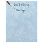 From The Desk Of... Blue Parchment Paper Custom Letterhead