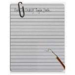 From The Desk Of ?? Lined Paper Stationery Custom Letterhead