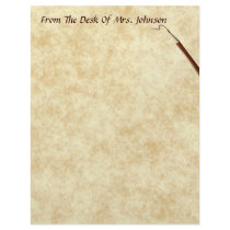 From The Desk Of ? Parchment Stationery Letterhead