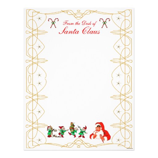From the Desk of Santa Claus Letterhead | Zazzle