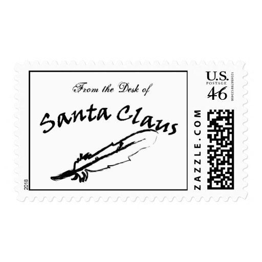 From the Desk of Santa Claus Postage Stamp Zazzle