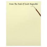 From The Desk Of ?  With Pencil Custom Stationery Letterhead