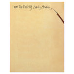 From The Desk Of ?? With Pencil Stationery Customized Letterhead