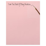 From The Desk Of ?? With Pencil Stationery Personalized Letterhead