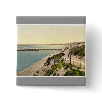 From the East Cliff, Bournemouth, England vintage Pinback Button