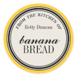 "From the Kitchen of" Circle Label Template Round Sticker