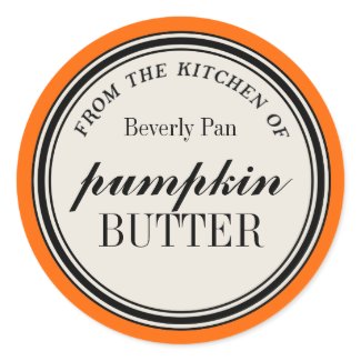"From the Kitchen of" Circle Label Template Round Sticker