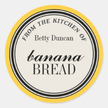 "From the Kitchen of" Circle Label Template Round Sticker