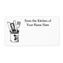 From the Kitchen Of Food Cooking Label