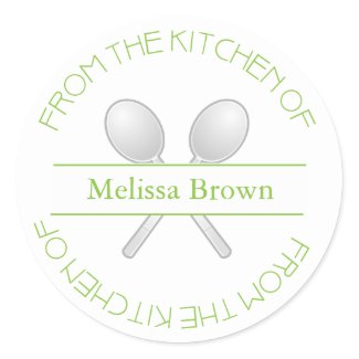 From The Kitchen Of: Green Sticker sticker