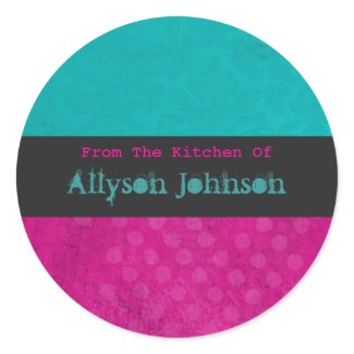 From The Kitchen Of Pink & Turquoise Stickers TBA sticker