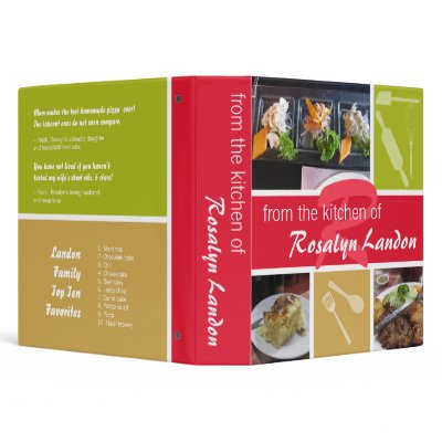 From the kitchen of red custom photo family chef 3 ring binders by FidesDesign