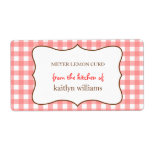 From the kitchen of red gingham custom label shipping labels