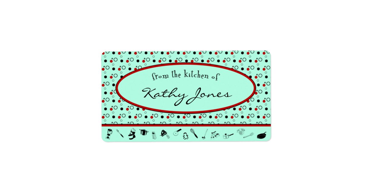 from the kitchen of template label zazzle from the kitchen of labels