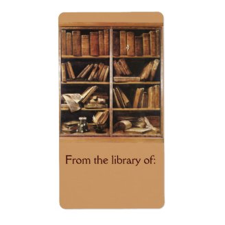 From the Library of Bookplate Personalized Shipping Labels