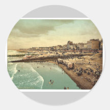 From the pier, Brighton, England vintage Photochro Sticker