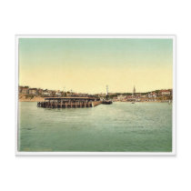 From the sea, Bournemouth, England vintage Photoch Post Card