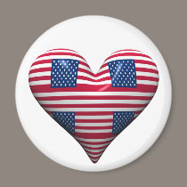 From the USA with Love Button magnets