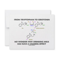 From Tryptophan To Serotonin (Chemistry Humor) Custom Announcement