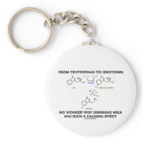 From Tryptophan To Serotonin (Chemistry Humor) Key Chain