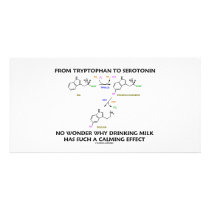 From Tryptophan To Serotonin (Chemistry Humor) Photo Card